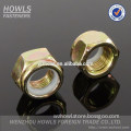 Hot Sale Hexagon Nylon Self-locking Insert Lock Nut (5/16-18/3/8-16/5/8-11) zinc/yellow zinc plated